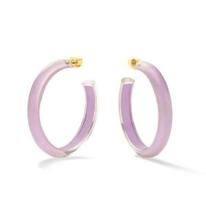 Colorful Purple Hoop Earrings Jewelry Fashion Cute